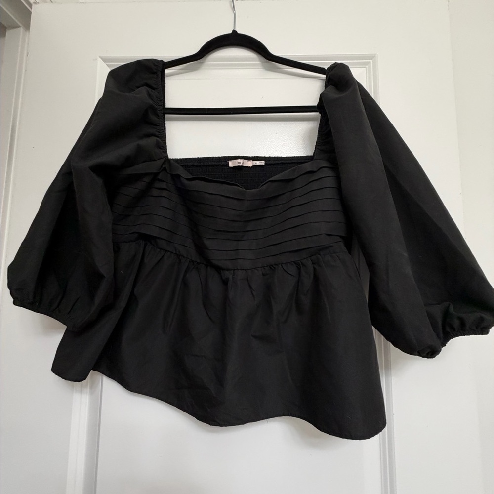 Miami Black Puff Sleeve Blouse
